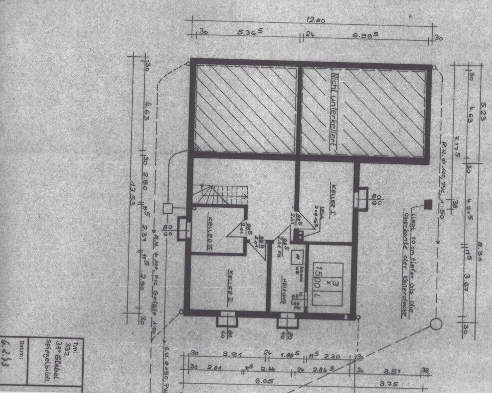 Grundriss Kellergeschoss (voll unterkellert)