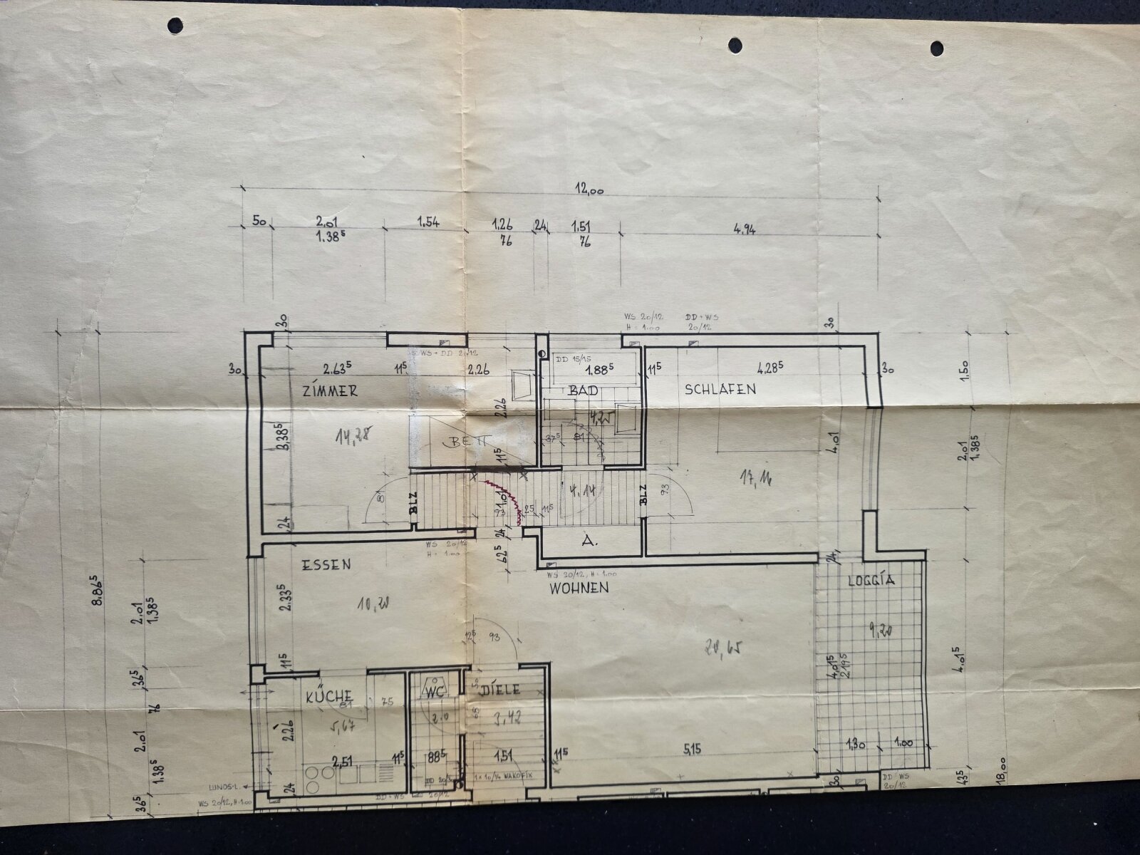 Grundriss der Wohnung